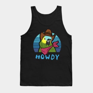 Aesthetic Howdy Cowboy Blue Fronted Amazon Tank Top